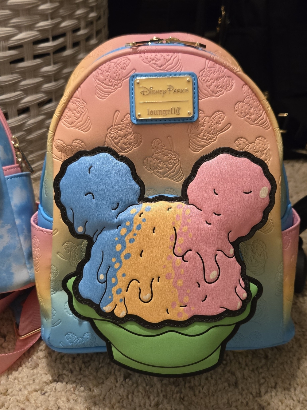 NWT Loungefly Disney Parks Shaved Ice Colorful Ombre Backpack